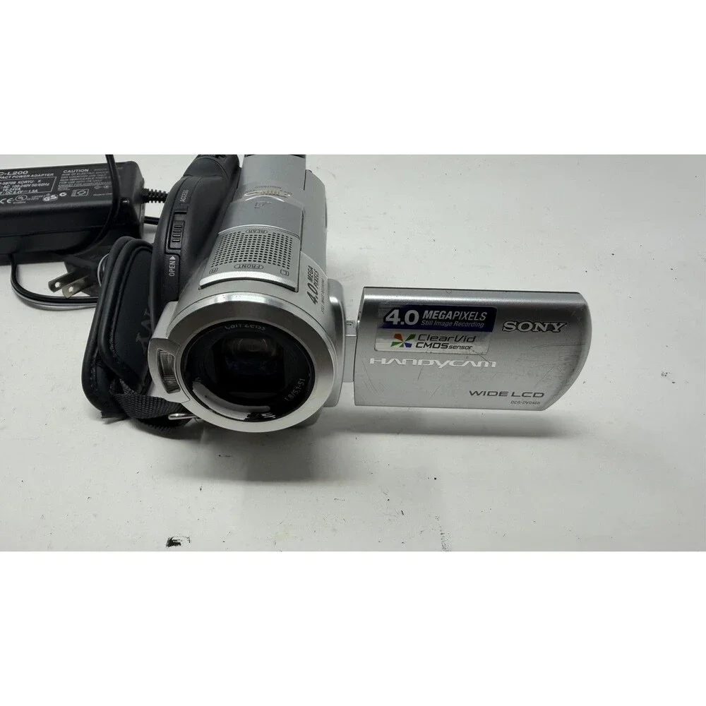 Sony Handycam DCR-DVD408 Carl Zeiss DVD Camcorder Tested Works! +Battery/Charger